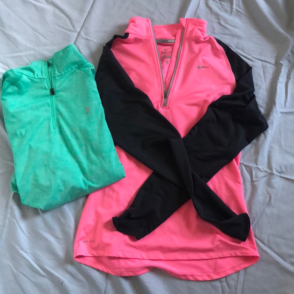 2 athletic quarter zips